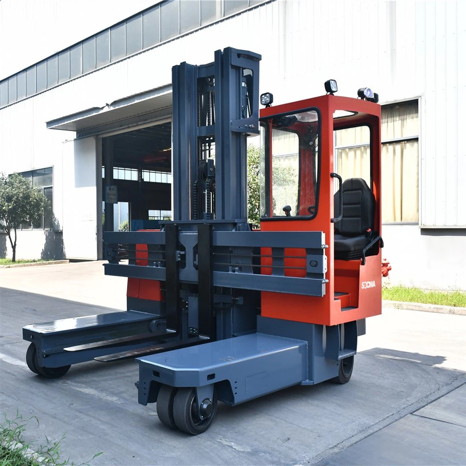 Továrenské napájanie 4,5tonový elektrický dosah nákladného automobilu 4500 kg paletového stohovača sedia s kabínou.