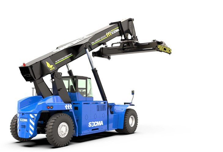 SOCMA 45T Electric Container Reach Stacker Lithium Battery For Container Port Equipment